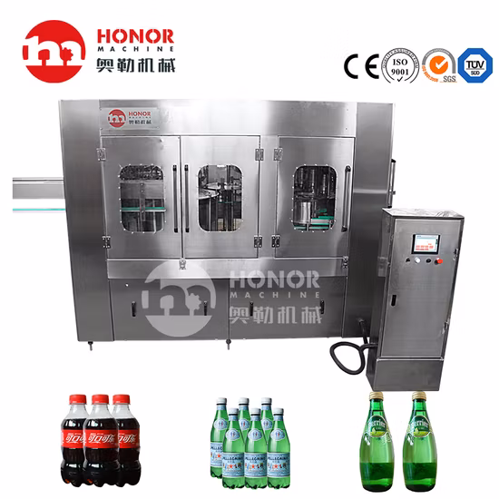 Heißabfüllung/Warmflaschenfüller, Flaschenwasser, kohlensäurehaltiger, weicher Saft, Abfüllmaschine für Getränke, Flaschenwaschen, Abfüllen, Verschließen, Etikettieren, Verpackungsmaschine